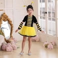 thumbnail image 5 of BOOMNY Toddler Girls Bee Dress Up Funny Stage Performance Outfits for Girl Long Sleeve Mesh Tulle Dress Wings Hairband Cozy Kids Clothing, 5 of 8