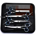 thumbnail image 2 of 5-in-1 Professional Dog Grooming Scissors Set – Stainless Steel Pet Thinning Shears & Safety Round Tip Trimming Kit for Home Salon Care, 2 of 7