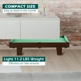 thumbnail image 5 of RayChee 36in Mini Tabletop Pool Set Portable Billiards Game, Includes Game Balls, Sticks, Chalk, Brush and Triangle for the Family, Office, Party (Light Woodgrain), 5 of 6