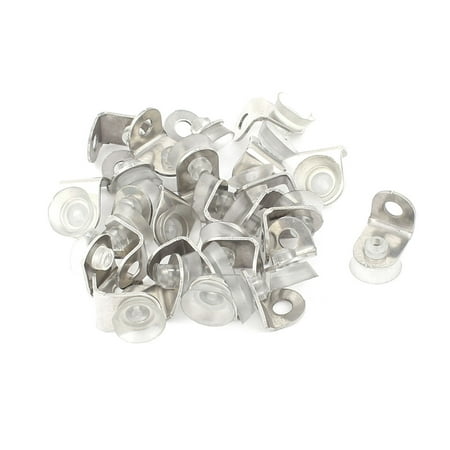 Ear Partition Bracket Unique Bargains 25 Pcs Right Angle Cabinet Glass Shelf Clamp Clip Support Sucker Partition Peg ()