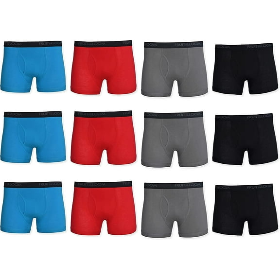 Fruit of the Loom Men's Comfort Stretch Cotton Spandex Boxer Briefs, 4-Pack - XL
