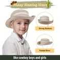 thumbnail image 2 of Zando 2 Pcs Kids Sun Hats Outdoor Wide Brim Fishing Hat for Kids Sun Protection Kids Bucket Hat for Camping Hiking, 2 of 7