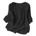 thumbnail image 4 of LEKODE 2 Piece Sets for Women Summer Linen Short Sets for Women Matching Sets Women Clothing Tank Crop Top Wide Leg Pants Set Beach Sets for Women Black 3xl, 4 of 9