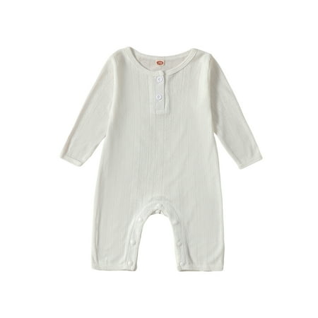 

GXFC Baby Fall Clothes for Boy Girls 6M 9M 12M 18M 24M Newborn Long Sleeve Button Jumpsuits Bodysuit Autumn Babysuit Clothing for Infant