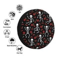 thumbnail image 4 of Susaid Skeleton with Roses Print Tire Covers,Waterproof Anti-UV Snow Sun Rain Tire Covers for RV,Truck, SUV, Trailer, Camper-14 inch, 4 of 6