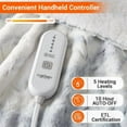 thumbnail image 5 of Heated Blanket Throw Blanket,Fast Heating Electric Blanket,Machine Washable Velvet Heated Throw with 5 Heating Levels,4 Hour Auto-Off, Warm Gifts for Grandma,Family, 5 of 9