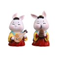 thumbnail image 2 of 2 Piezas Estatua De Conejo Figuritas De Conejo Encantos Juguetes Para Decoración Del Hogar Baoblaze  Escultura de conejo, 2 of 8