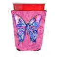 thumbnail image 2 of Carolines Treasures 8859RSC Butterfly On Pink Red Solo Cup bottle sleeve Hugger - 16 To 22 oz., 2 of 2