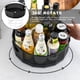 thumbnail image 4 of Especiero giratorio Lazy Susan, organizador de plástico para especias y condimentos, almacenamiento de cocina, estante giratorio para gabinete de cocina, especiero giratorio (negro), 4 of 4
