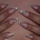 thumbnail image 1 of 1 Set Almond False Nails Full Cover Stick on Nails French Tip Press On Nails Artificial Nails Manicures Supplies, 1 of 4