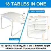 iMounTEK Foldable Tray Table Portable Sofa TV Tray - 6 Heights & 3 Angles Laptop Desk Adjustable