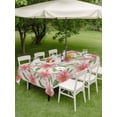 thumbnail image 4 of Outdoor Tablecloth with Umbrella Hole for Patio/Picnic/Party/Camping, Flowers Waterproof Table Cloth Rectangle Table Cover Washable, Pink Spring Floral Elegant Pastoral Rustic (54"x 80"), 4 of 8