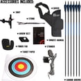 thumbnail image 6 of Sanlida Noble Standard Beginner & Intermediate Recurve Bow and Arrows Kit for Adult and Youth, Wooden Takedown Recurve Bow Package for Training, Practice & Competition RH Only (54", 24lbs), 6 of 7