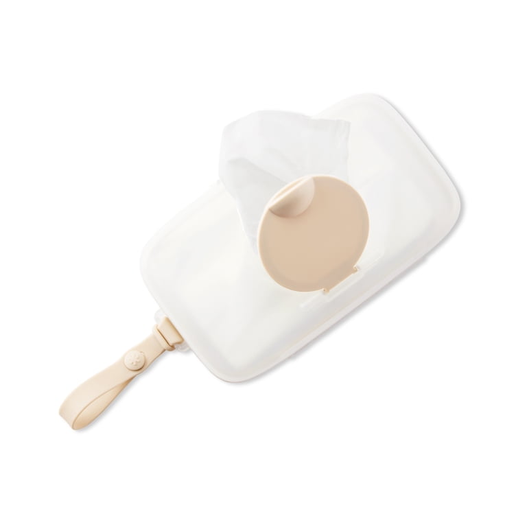 Skip Hop Grab & Go Snug Seal Wipes Case, Oat photo 2