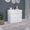 White, variant on White Armoire with Hanging Rod and Drawers for Small Bedroom, Particle Board Double Door Wardrobe 23.3L x 18.9W x 70.4H