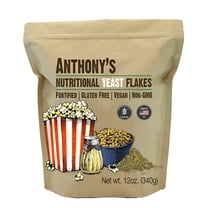 Anthony's Premium Nutritional Yeast Flakes, 12 oz, Fortified, Gluten Free, Non GMO, Vegan