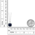 thumbnail image 3 of Gem Stone King 925 Sterling Silver Cushion Blue Sapphire Pendant Necklace for Women (4.74 Cttw, Gemstone Birthstone, with 18 inch Chain), 3 of 4