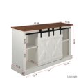 thumbnail image 2 of Farmhouse Rustic Barn Door TV Console 54" Farmhouse Sliding Barn Door TV Stand - 54 inches in width White, 2 of 5