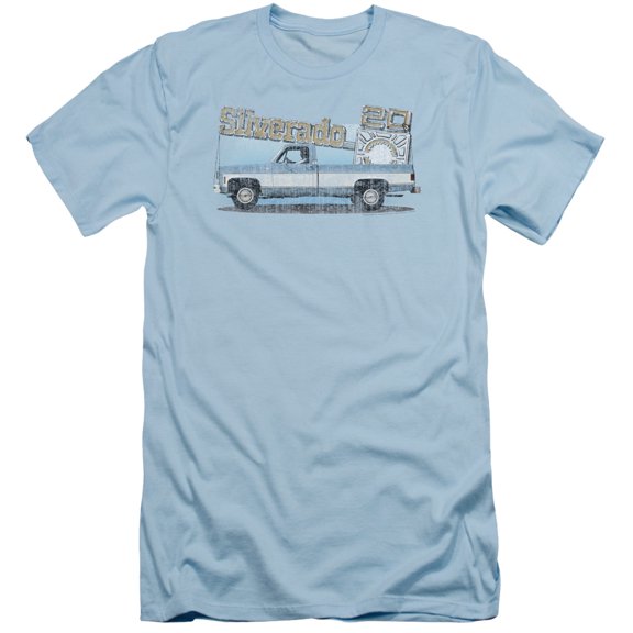 Chevrolet Old Silverado Sketch S/S Adult 30/1 T-Shirt Light Blue