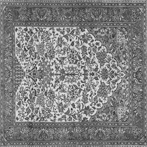 Ahgly Company Indoor Square Persian Gray Traditional Area Rugs, 6' Square