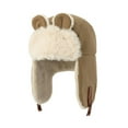 thumbnail image 5 of yotijay Animal Ears Trapper Hat Lightweight Cute Comfortable Warm Ear Protection Hat for Khaki, 5 of 9