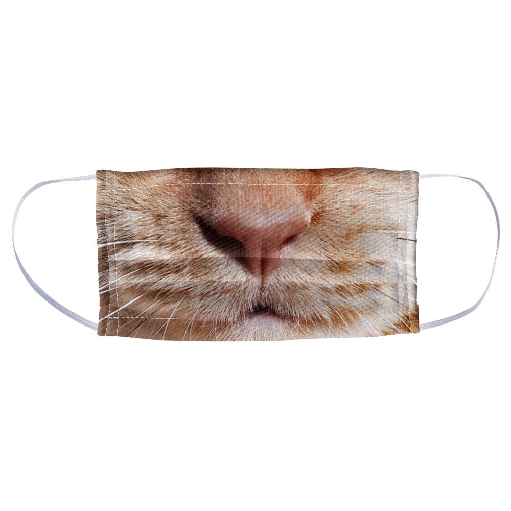 Cat Face 1-Ply Reusable Face Mask Covering, Unisex