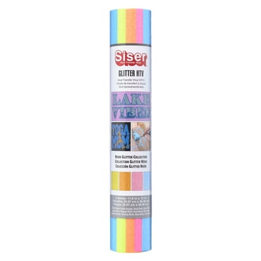 Siser Glitter Heat Transfer Vinyl - White 11.8x36 Inch Craft Material