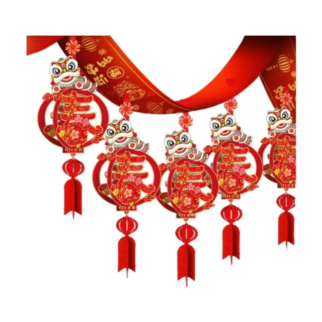 KLKCMS Bannière du Nouvel An Chinois 2025 Décorations de Plafond pour Chambre Fête Réunion D