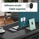 thumbnail image 2 of 2 Enrolladores de Cable USB Adhesivos Acrílicos Universales, Organizador de Cables Multiusos, Aptos para Cables de 1 Metro, Color Negro., 2 of 8