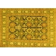 thumbnail image 1 of Ahgly Company Machine Washable Indoor Rectangle Persian Yellow Traditional Area Rugs, 4' x 6', 1 of 4