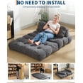 thumbnail image 4 of Folding sofa cama convertible sleeper chair con pillow foldable mattress foam couch para small-space sala de estar (gris), 4 of 7