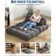 thumbnail image 4 of Folding sofa cama: convertible sleeper chair con pillow, foldable mattress foam couch para small-space sala de estar (gris), 4 of 7