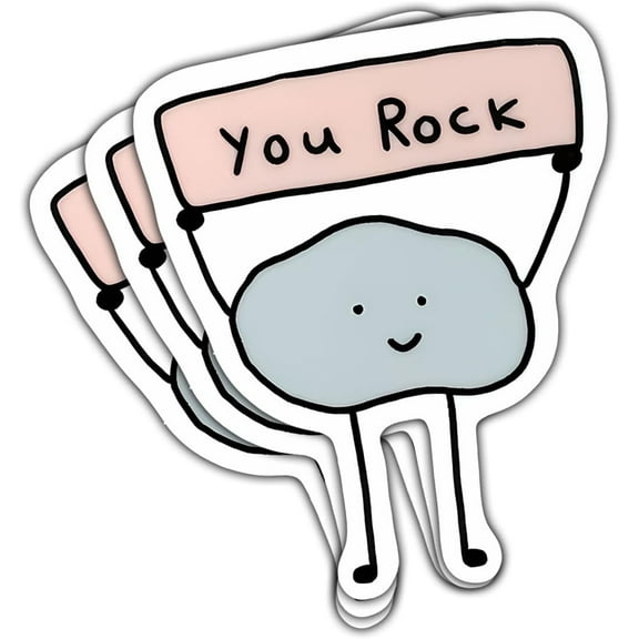 (3pcs) You Rock Sticker, Funny You Rock Sticker, You Rock Meme Motivation Sticker, Sticker Die-Cut Waterproof Vinyl Sticker for Laptop Water Bottle Phone Window Helmet