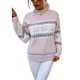 thumbnail image 2 of Jersey JUNBOON para mujer con cuello redondo y manga larga con estampado de copos de nieve, 2 of 7