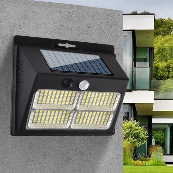 Dvkptbk Solar Outdoor Lights Wall Lights Motion Sensor Solar Powered Lights 3 Modes Wall Security Lights for Fence Yard Garden Patio Front Door (4 LED)