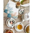 thumbnail image 4 of Beach Coastal Kitchen Dish Towels for Drying Dishes Set of 2, Summer Nautical Coral Shell Botanical Waffle Weave Microfiber Hand Tea Bathroom Towels Quick Dry & Absorbent Towel 15.7x23.6, 4 of 7