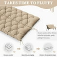 thumbnail image 6 of Snubbull Swing Replacement Cushion, Outside Bench Cushion with Backrest, 2-3 Seater Cushion with 6 Ties for Outdoor Furniture, 60 x 40 x 5 Inches Porch SwingCushion Garden Bench, Sand, 6 of 7