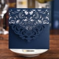 thumbnail image 3 of 10 Pcs Cartes d'Invitation en Papier Perlé Floral Porte-Invitations avec Blanc, 3 of 8