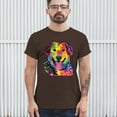 thumbnail image 3 of Tee Hunt Dean Russo Cute Neon Dog T-Shirt Adopt A Pet Colorful Pet Men's Tee, Brown, 3X-Large, 3 of 5