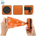 thumbnail image 3 of Best Pet Supplies 2pk Dog Poop Bag Holder with Clip On for Leash, Soft Mesh Doggie Puppy Waste Bag Dispenser Pouch with 2 Rolls of Pet Trash Bags for Travel, Walking, and Outdoor Use - Orange, 3 of 8