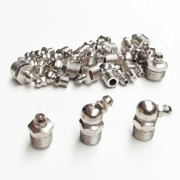 80pc Metric Hydraulic Grease Zerk Zirk Fitting Assortment Straigt 90 Degree