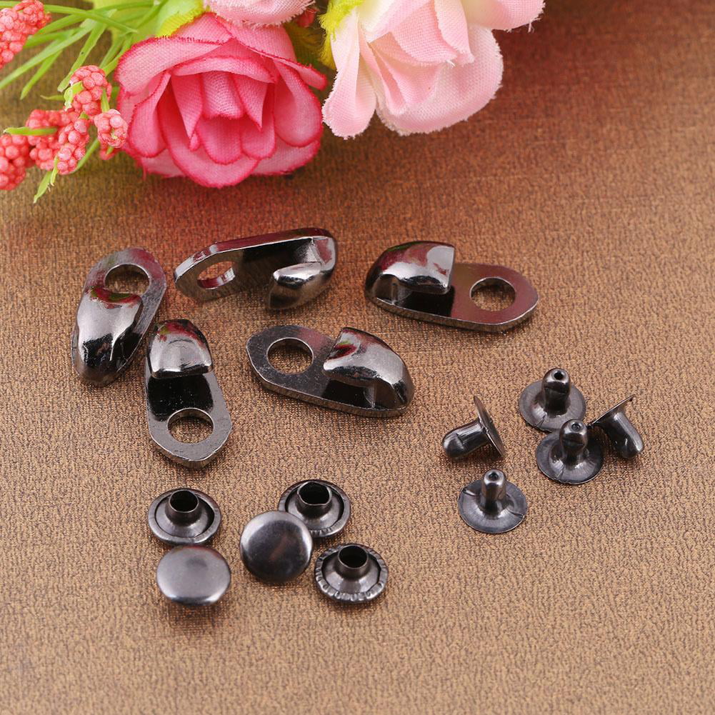 Alloy Boot Hooks Lace Safety 20 Pcs Shoe Lace Hooks Lace Fittings with Rivets 