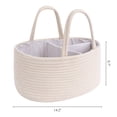 thumbnail image 2 of Unique Bargains 1 Pack Woven Storage Basket Bin with Divider and Handle Beige S, 2 of 7