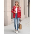 thumbnail image 5 of Cogild Cardigan Sweaters for Women Heart Pattern Knit, Crew Neck Long Sleeve, 5 of 10