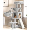 thumbnail image 1 of Gitelsnour Cat Tree, Cat Tower with condo, 2 Baskets, Large Platform, Scratch Board, Cat Scratching Posts for Indoor Cats, Light Gray GCT003SW, 1 of 9