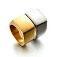 thumbnail image 6 of K-KED Men Polished Square Signet Ring Stainless Steel Biker Band Men Delicate Jewelry Size 7-14-Black -9#, 6 of 8