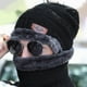 thumbnail image 1 of Gorro de lana para invierno cálido con gorros gruesos con forro polar, gorro de esquí de punto, gorro de punto cálido, sombreros para hombres / mujere Negro Soledad Gorro de lana de punto cálido de invierno, 1 of 6