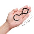 thumbnail image 3 of 12 ganchos en forma de S para colgar, ganchos de armario resistentes de 4 pulgadas con hebilla de seguridad, ganchos de armario para colgar plantas, ropa (negro), 3 of 5