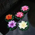 thumbnail image 3 of Flores artificiales flotantes Deco realista, 10 Uds., 10cm, flor de loto para jardín, estanque, piscina, acuario, terraza, boda, 3 of 4