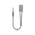 thumbnail image 1 of 3.5mm Audio Splitter Cable for Computer Jack 3.5mm 1 Male to 2 Female Mic Y Splitter AUX Cable Headset Splitter Adapter, 1 of 5